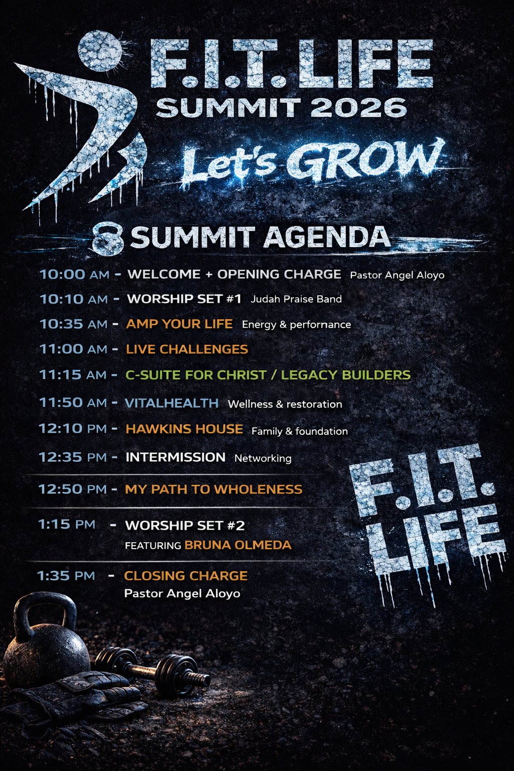 F.I.T. Life Summit 2026 Official Agenda